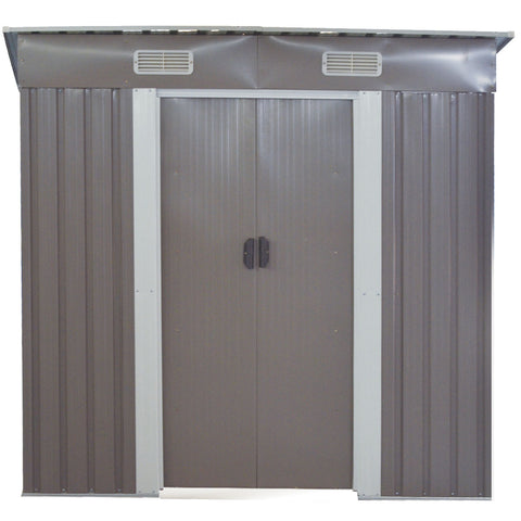 Sheds Summerhouses Carports Wallaroo Garden Shed Flat 4Ft X 6Ft Outdoor Storage Shelter Grey