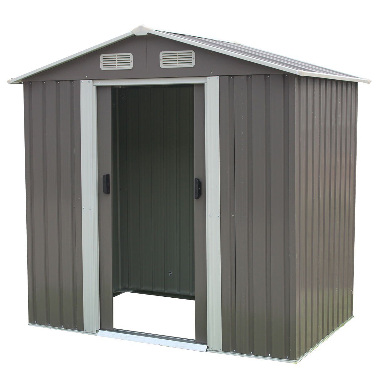 Sheds Summerhouses Carports Wallaroo Garden Shed Spire Roof 4Ft X 6Ft Outdoor Storage Shelter Grey