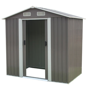 Sheds Summerhouses Carports Wallaroo Garden Shed Spire Roof 4Ft X 6Ft Outdoor Storage Shelter Grey