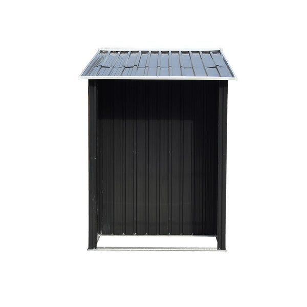 Sheds Summerhouses Carports Wallaroo Garden Shed With Semi Close Storage 4*8Ft Black