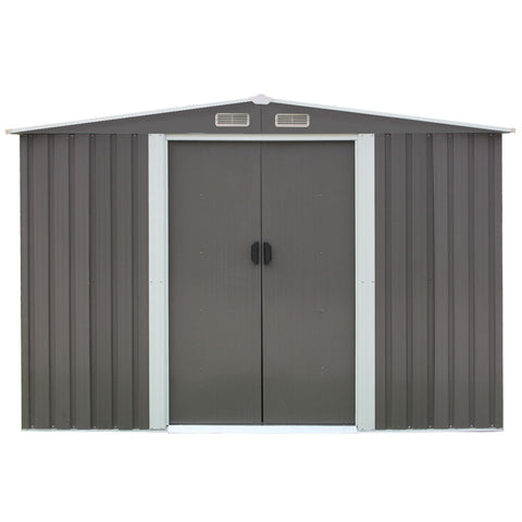 Sheds Summerhouses Carports Wallaroo Garden Shed Spire Roof 6Ft X 8Ft Outdoor Storage Shelter Grey