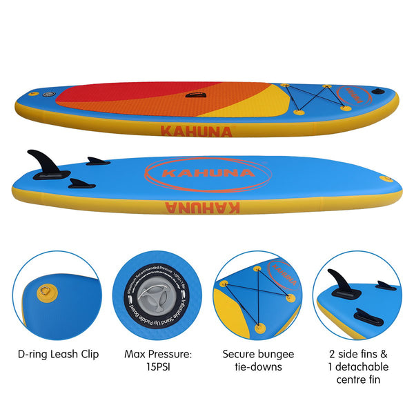 Kahuna Hana Inflatable Stand Up Paddle Board 10Ft W/ Isup Accessories