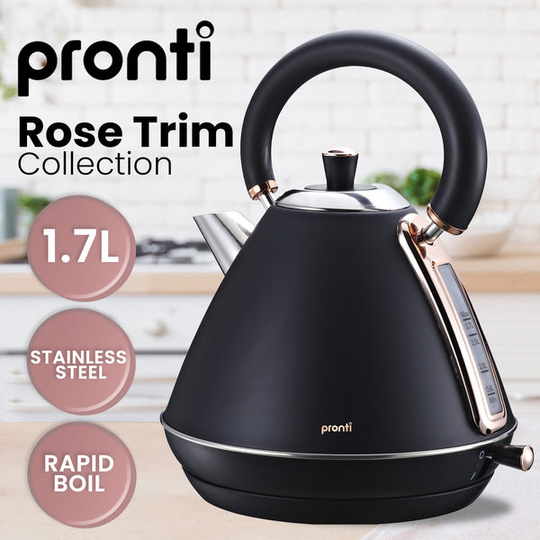 Kettles Pronti 1.7L Rose Trim Collection Kettle