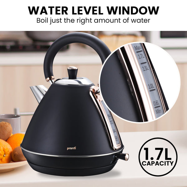 Kettles Pronti 1.7L Rose Trim Collection Kettle