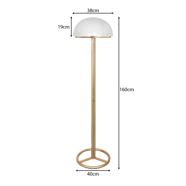 Floor Lamps Sarantino Metal Floor Lamp With White Acrylic Shade By