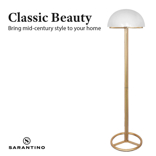 Floor Lamps Sarantino Metal Floor Lamp With White Acrylic Shade By