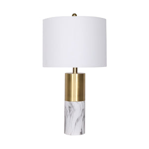 Lamps Sarantino Metal And Marble Table Lamp White