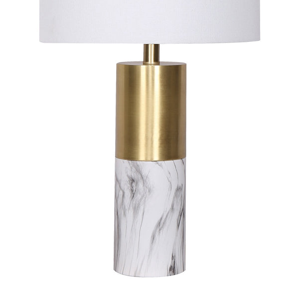 Lamps Sarantino Metal And Marble Table Lamp White