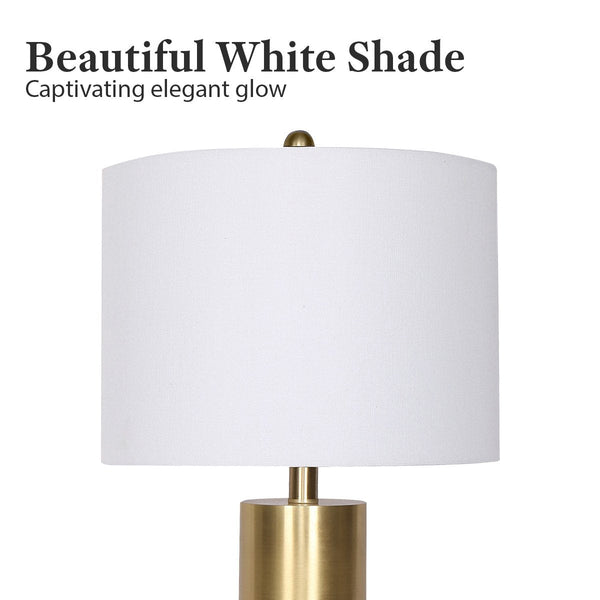 Lamps Sarantino Metal And Marble Table Lamp White