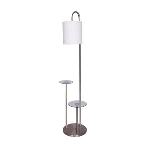 Floor Lamps Sarantino Metal Floor Lamp With Glass Shelves