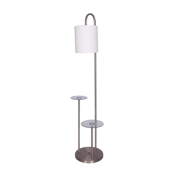 Floor Lamps Sarantino Metal Floor Lamp With Glass Shelves