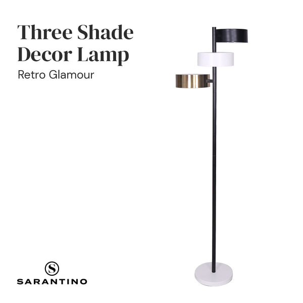 Floor Lamps Sarantino Metal Floor Lamp With 3 Swirl Shades