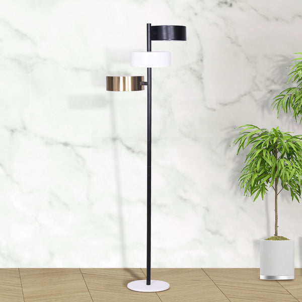 Floor Lamps Sarantino Metal Floor Lamp With 3 Swirl Shades