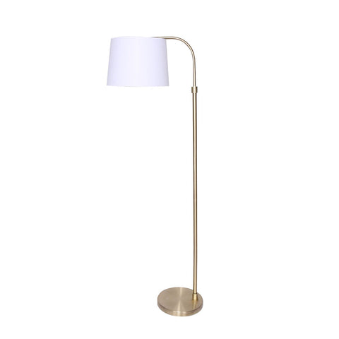 Floor Lamps Sarantino Metal Floor Lamp Brass Finish Adjustable Height