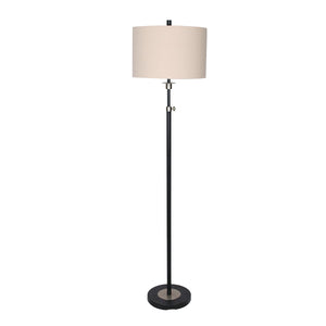 Floor Lamps Sarantino Metal Floor Lamp With Cream Drum Shade