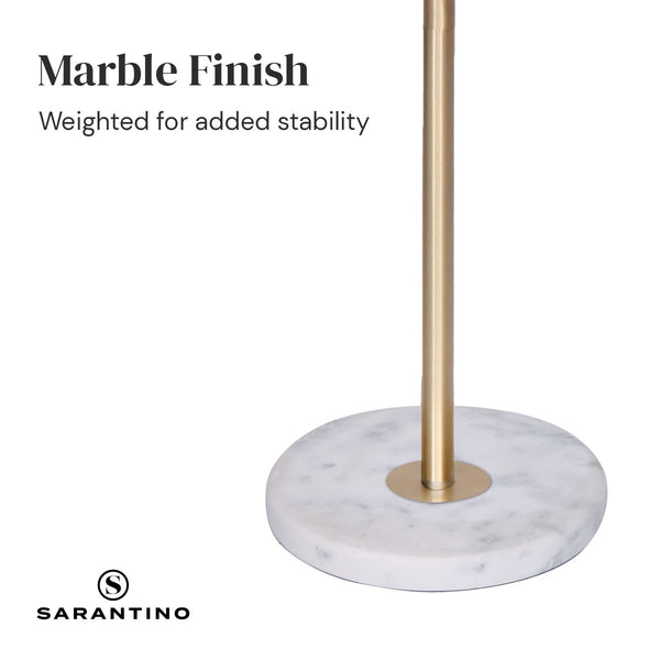 Floor Lamps Sarantino Marble & Metal End Table Top Floor Lamp