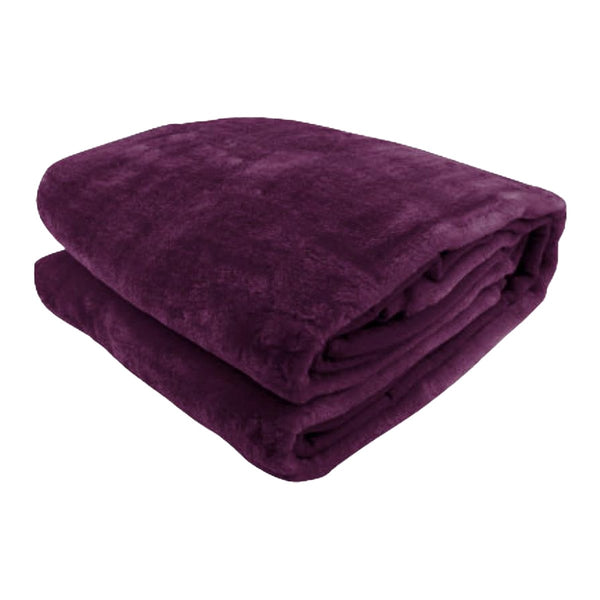 Blankets Laura Hill Mink Blanket Throw Purple Double Sided Queen Size Soft Plush Bed Faux Rug