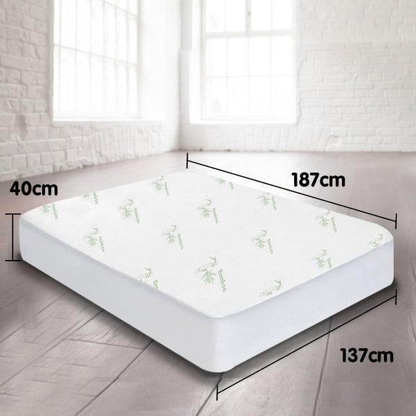 Laura Hill Bamboo Mattress Protector- Double