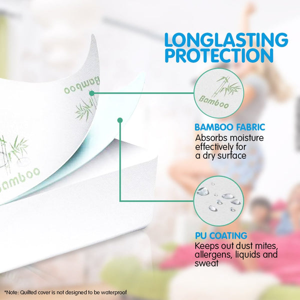 Mattress Toppers & Protectors Laura Hill Bamboo Mattress Protector Double