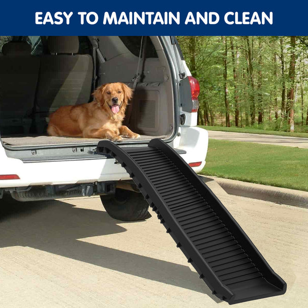 Pet Transport Furtastic Foldable Car Dog Ramp Vehicle Ladder Step Stairs Black