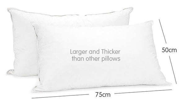 Pillows Laura Hill Duck Down Feather Pillow Twin Set 1.3Kg