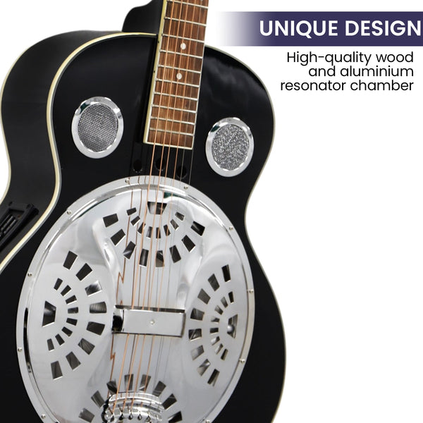 Acoustic Guitars Karrera 40In Resonator Guitar Black