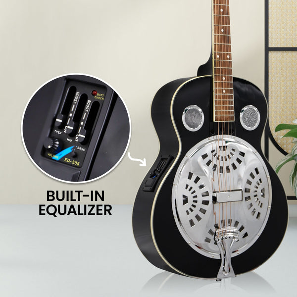 Acoustic Guitars Karrera 40In Resonator Guitar Black