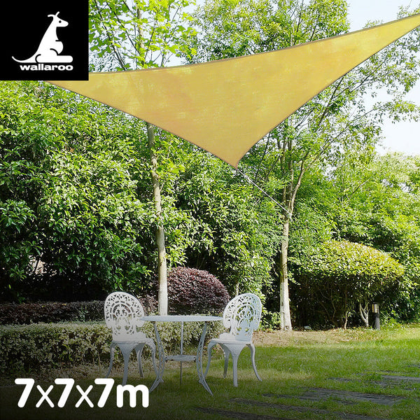 Shade Sails Wallaroo Triangle Shade Sail 7X7x7 Sand