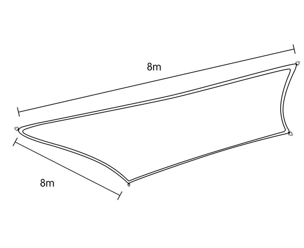 Shade Sails Wallaroo Rectangular Shade Sail 8M X Sand