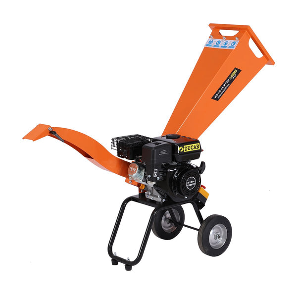 Chippers Shredders Mulchers Ducar 7Hp Wood Chipper Shredder Mulcher Grinder Petrol Orange