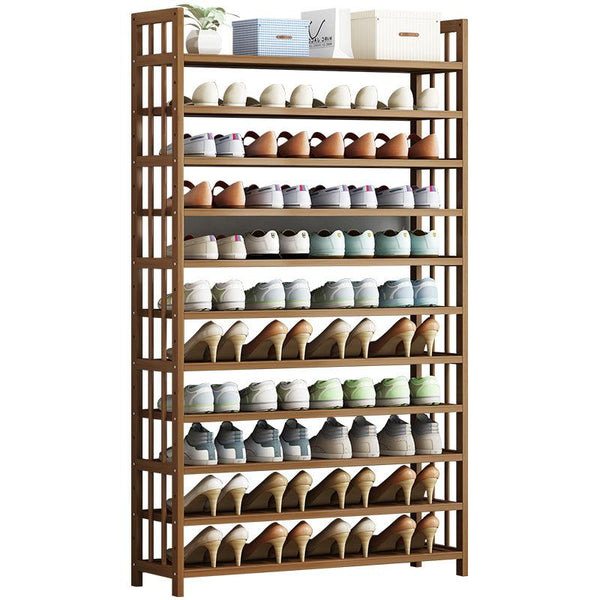 Shoe Racks 11 Tier Tower Bamboo Wooden Shoe Rack Corner Shelf Stand Storage Organizer