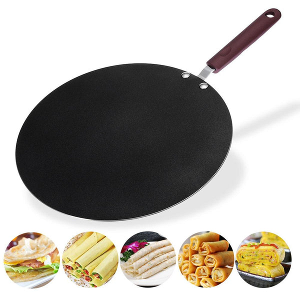 Frying & Grill Pans 32Cm Nonstick Frying Indian Tava Dosa Chapati Pan Flat Skillet Griddle