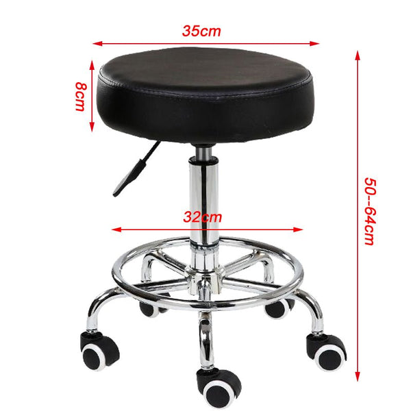 Benches Bar Stools Salon Chair Bar Swivel Stool Office Roller Wheels Portable Height Adjust Leather Bs8401