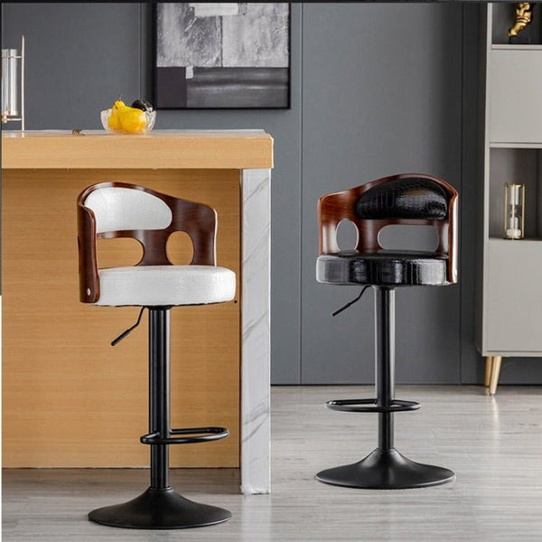 Benches Bar Stools Bar Stools Kitchen Leather Barstools Swivel Gas Lift Counter Chairs Black