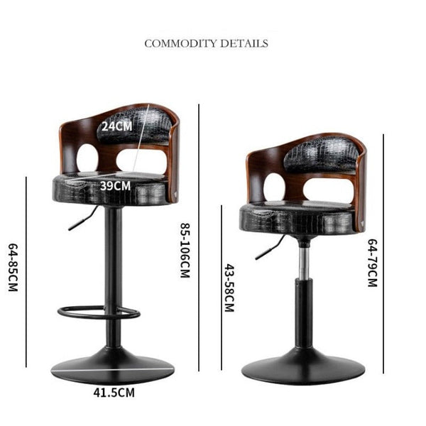 Benches Bar Stools Bar Stools Kitchen Leather Barstools Swivel Gas Lift Counter Chairs Black