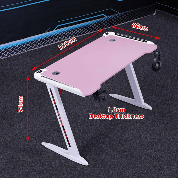 120Cm Rgb Gaming Desk Desktop Pc Computer Desks Racing Table Office Laptop Home Au