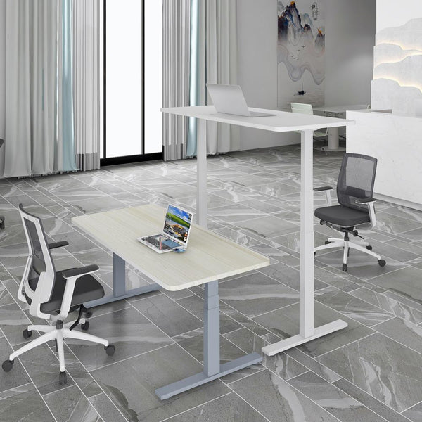 Standing Desks Standing Desk Height Adjustable Sit Motorised Single Frame Only Grey