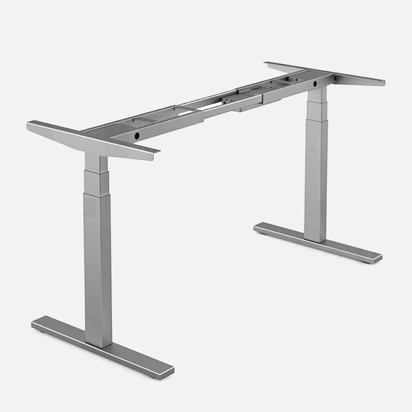 Standing Desks 160Cm Standing Desk Height Adjustable Sit Motorised Grey Single Frame Black Top