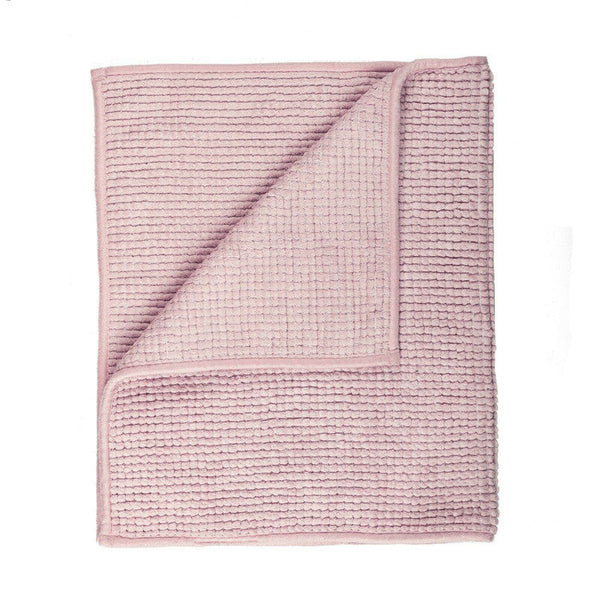 Bath Mats, Rugs & Toilet Covers Microfiber Shower & Bathroom Mat Non Slip Soft Pile Design (Pink)