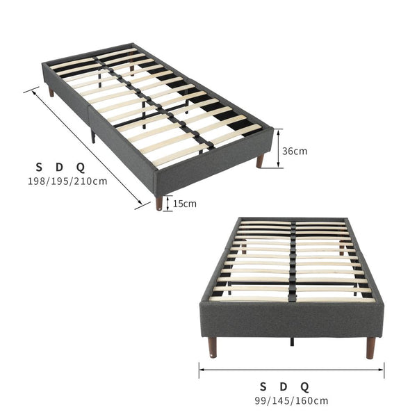 Double Bed Frames Velvet Blue Bed Frame &#8211; Double