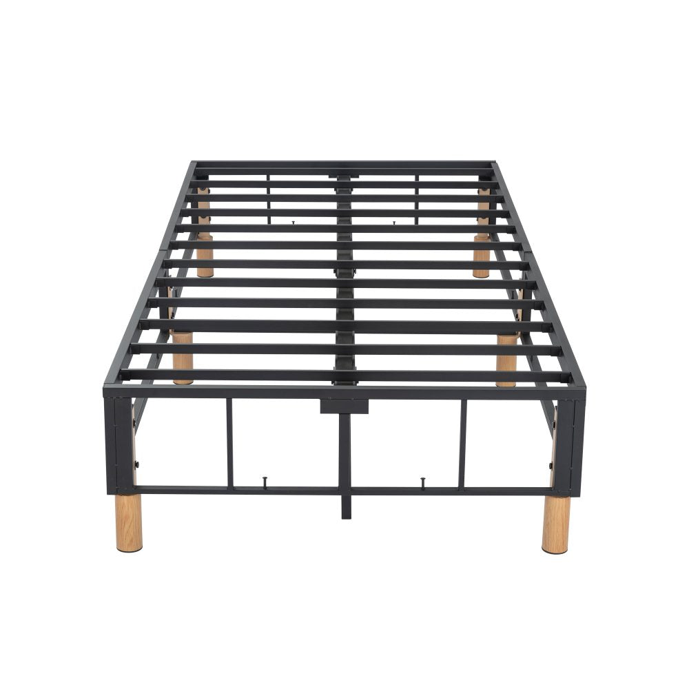 Double Bed Frames Metal Bedframe Mattress Foundation (Dark Grey) Double