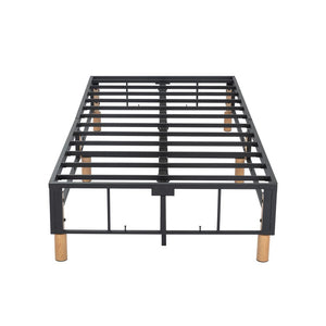 Double Bed Frames Metal Bedframe Mattress Foundation (Dark Grey) Double