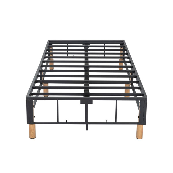 Double Bed Frames Metal Bedframe Mattress Foundation (Dark Grey) Double