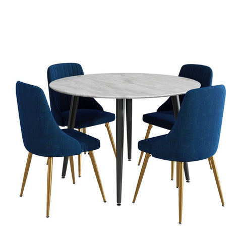 Dining Sets Ocean&#8217;S Velvet Dining Set