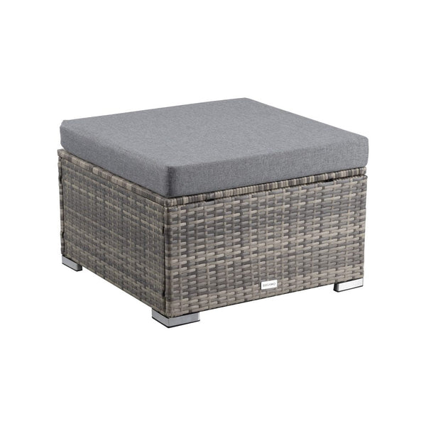 Ottomans, Footstools & Poufs Outdoor Wicker Ottoman In Grey