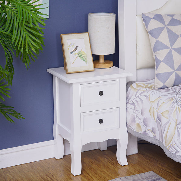 Bedside Tables French Bedside Table Nightstand White Set Of 2