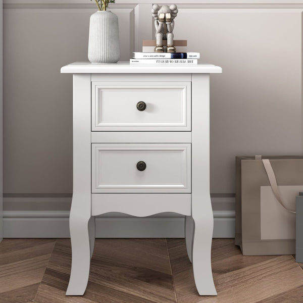 Bedside Tables French Bedside Table Nightstand White Set Of 2