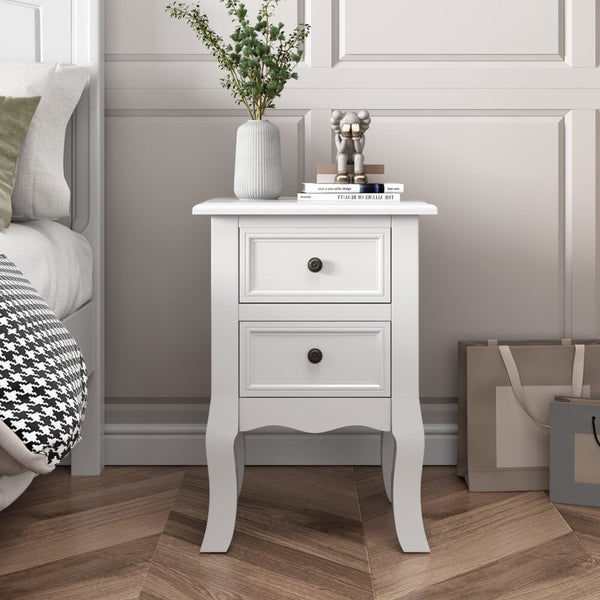 Bedside Tables French Bedside Table Nightstand White Set Of 2