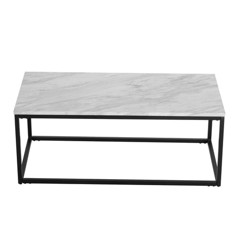 Coffee Tables Industrial Style Marble Effect Rectangular Coffee Table