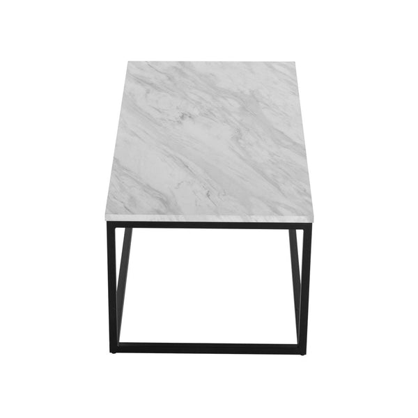 Coffee Tables Industrial Style Marble Effect Rectangular Coffee Table